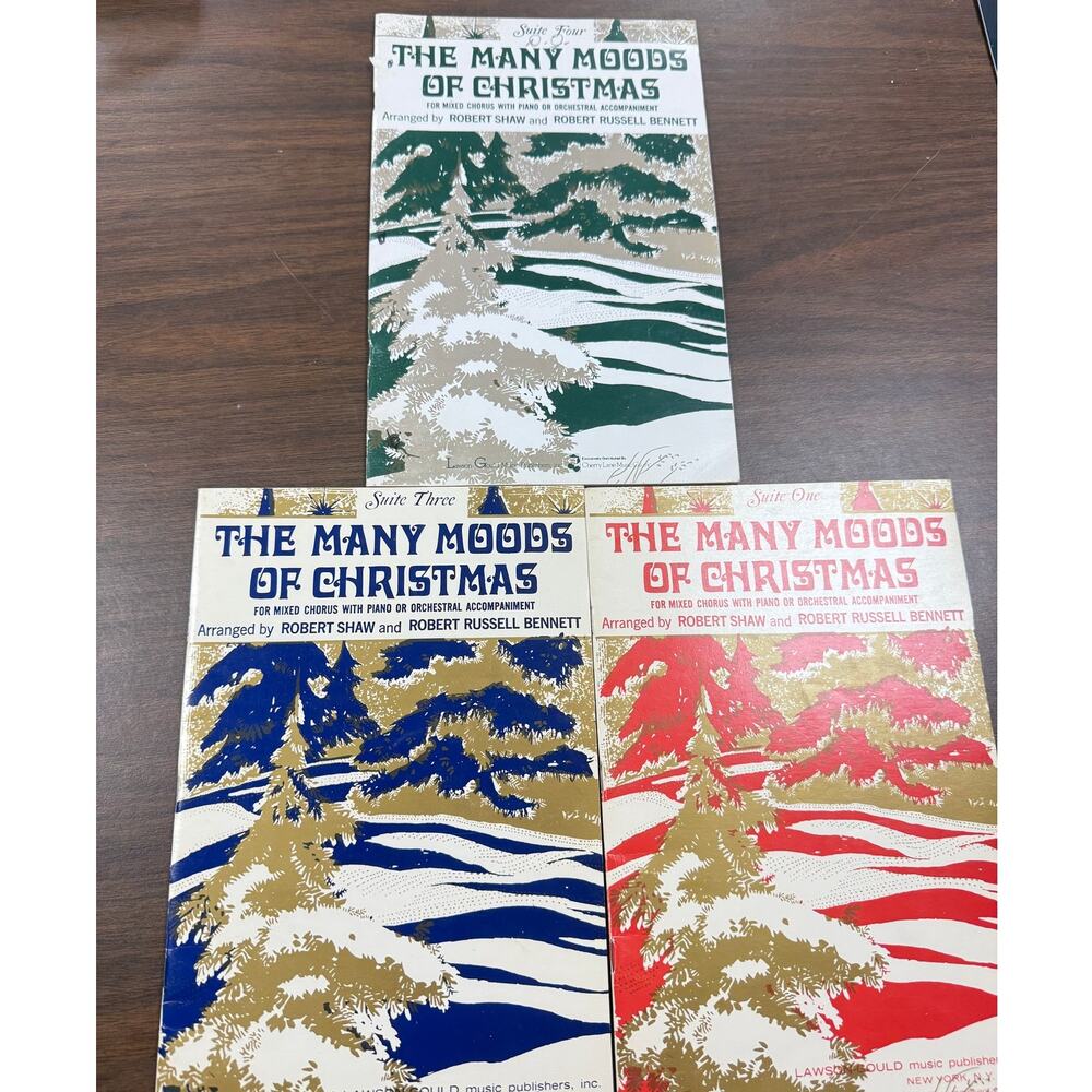 The Many Moods of Christmas Suites 1 3 4 Robert Shaw Bennett Choral Sheet Music